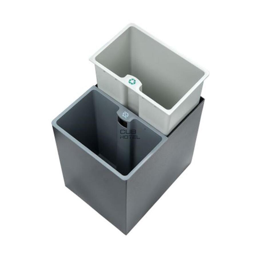 Balde Rectangular Reciclable 2 Divisorias